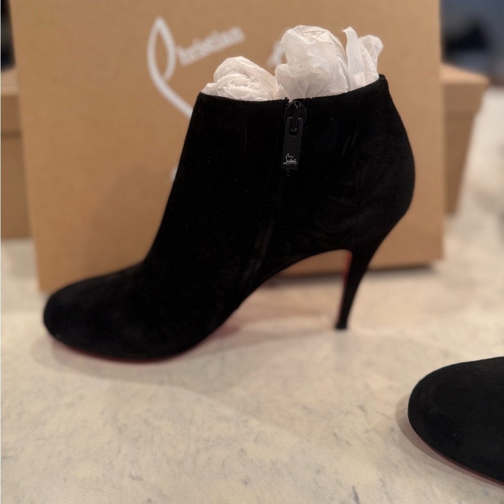 Christian Louboutin Black Belle 85 Veau Velours Box